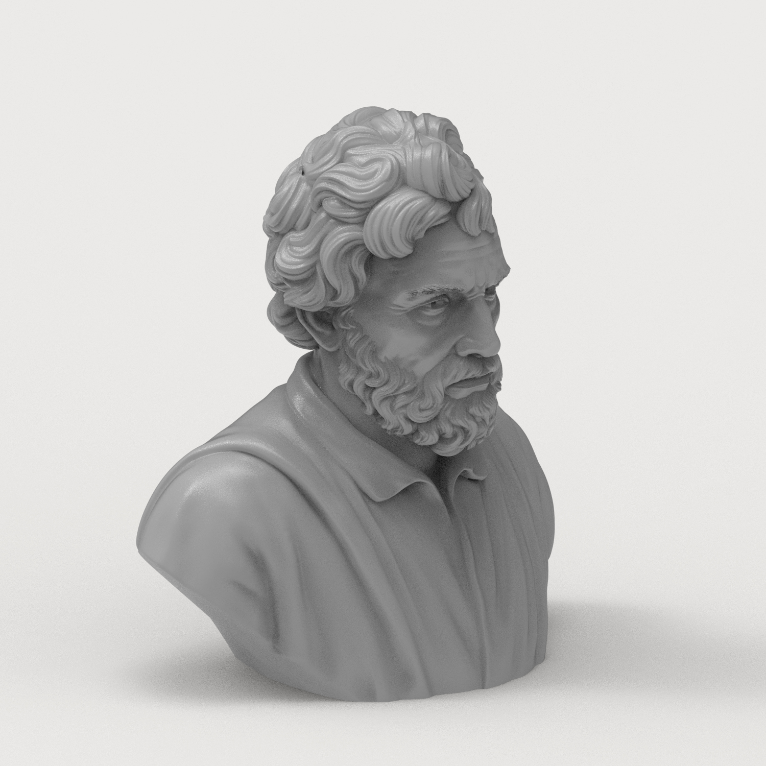 Epictetus Stoic Philosopher Bust 3D Model