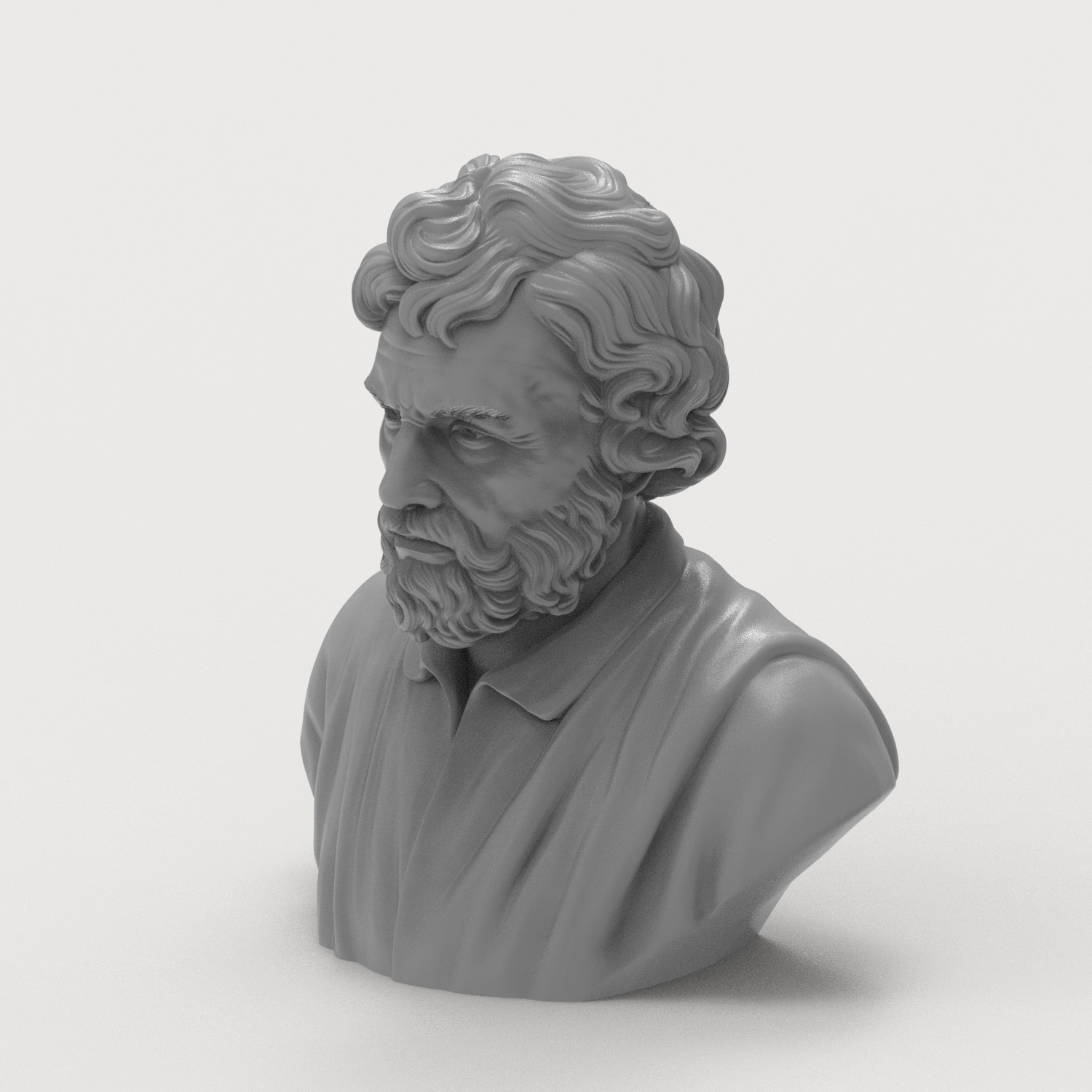 Epictetus Stoic Philosopher Bust 3D Model