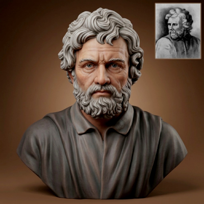 Epictetus Stoic Philosopher Bust