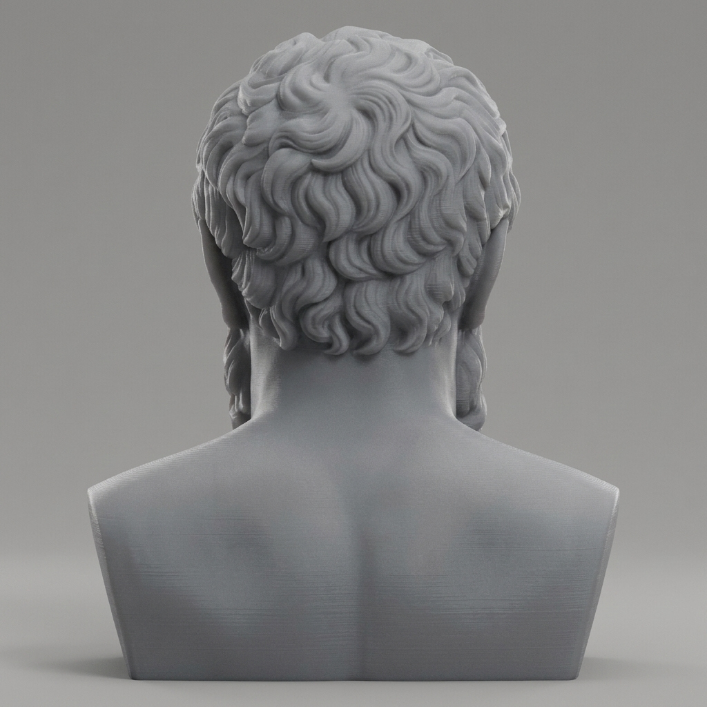 Epicurus Hellenistic Philosopher Bust 3D Model
