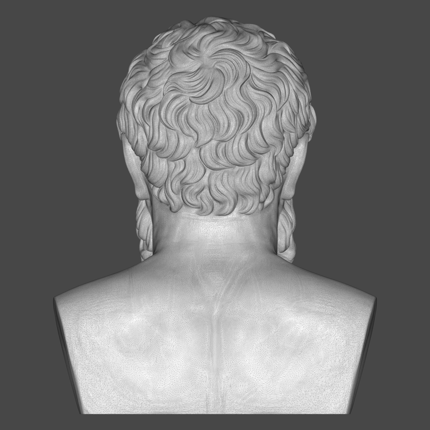 Epicurus Hellenistic Philosopher Bust 3D Model
