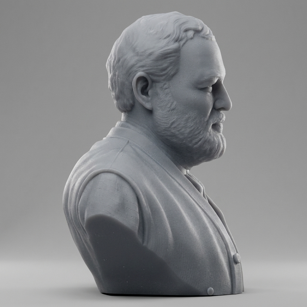 Ernest Hemingway 3D Printable Bust 3D Model