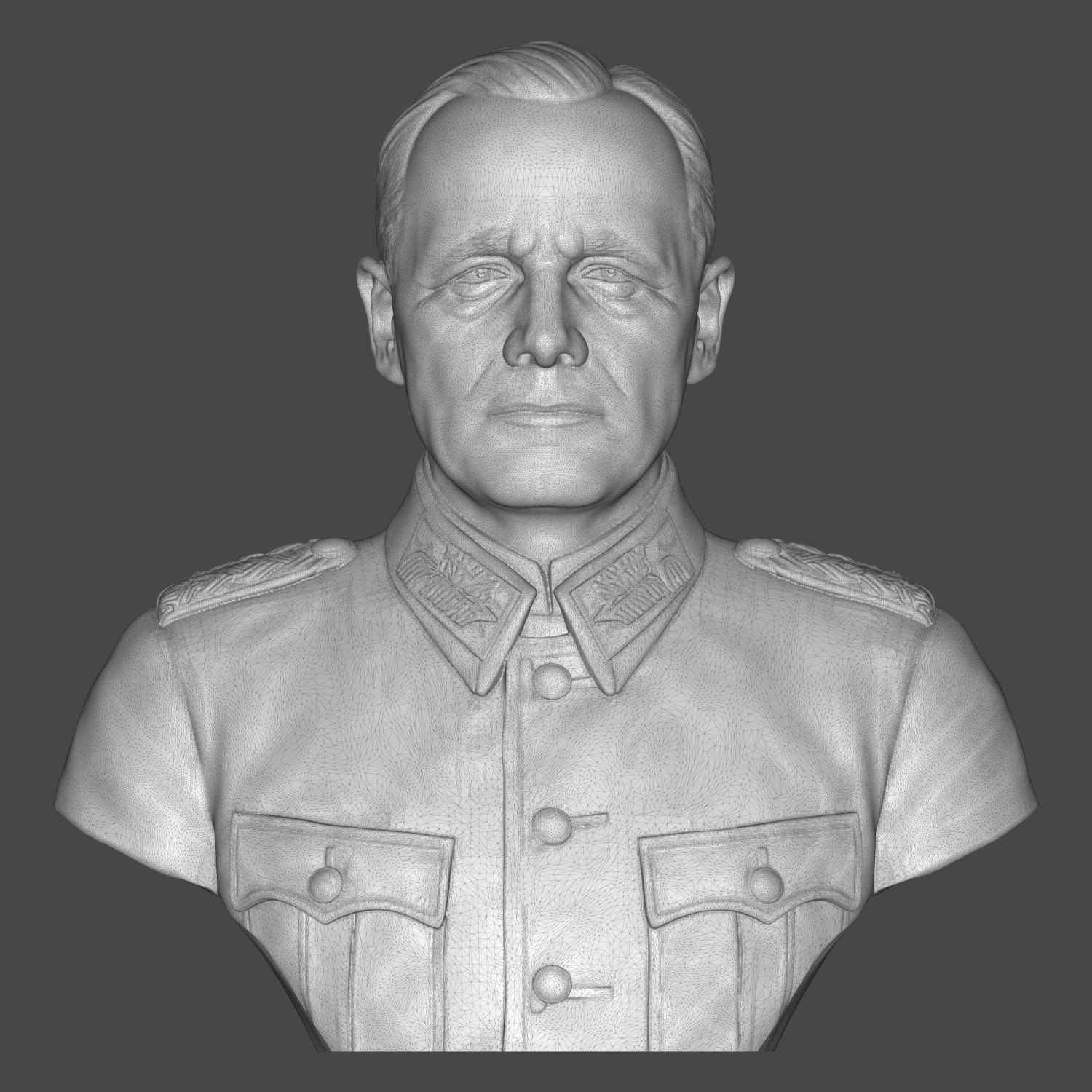 Erwin Rommel 3D Printable Bust 3D Model