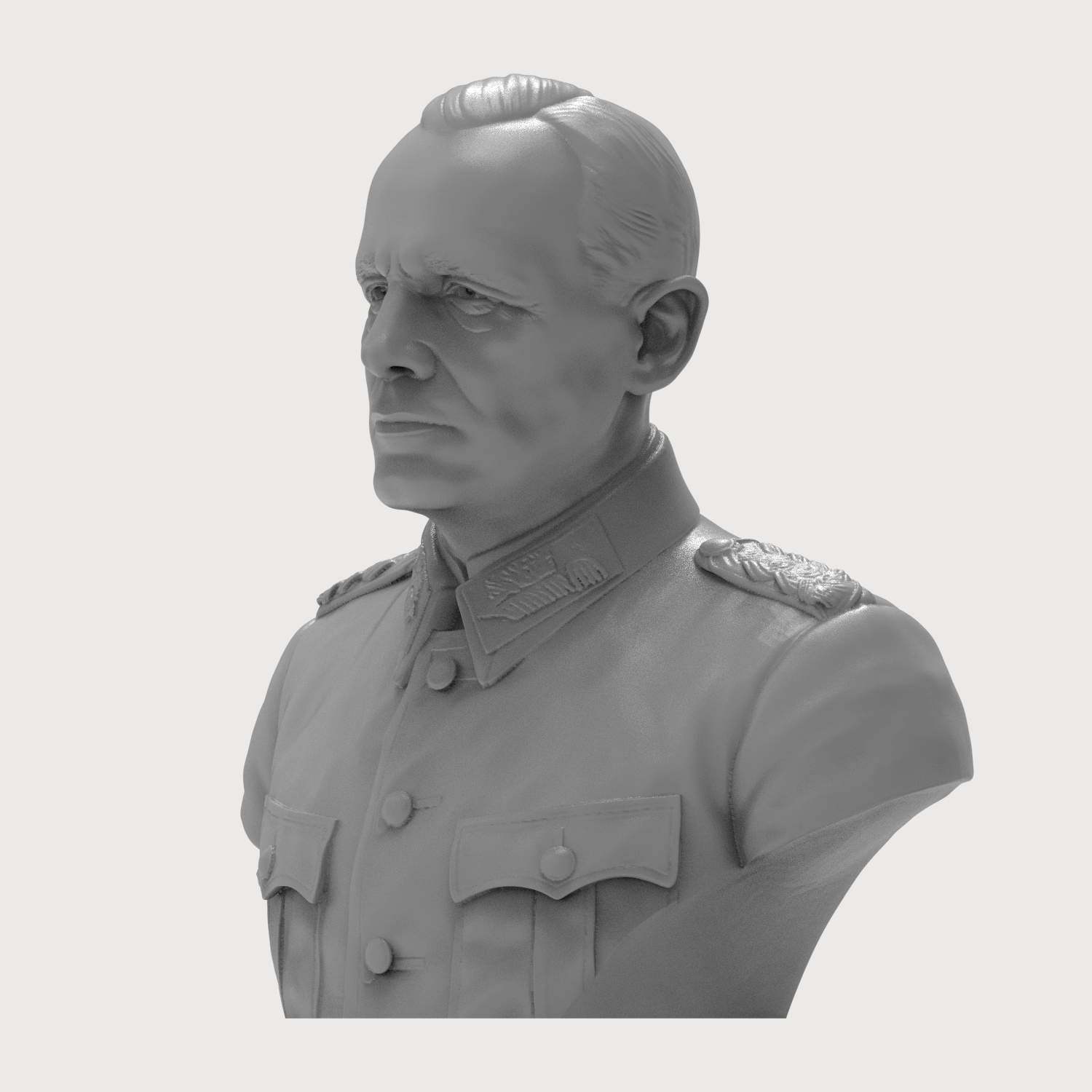 Erwin Rommel 3D Printable Bust 3D Model