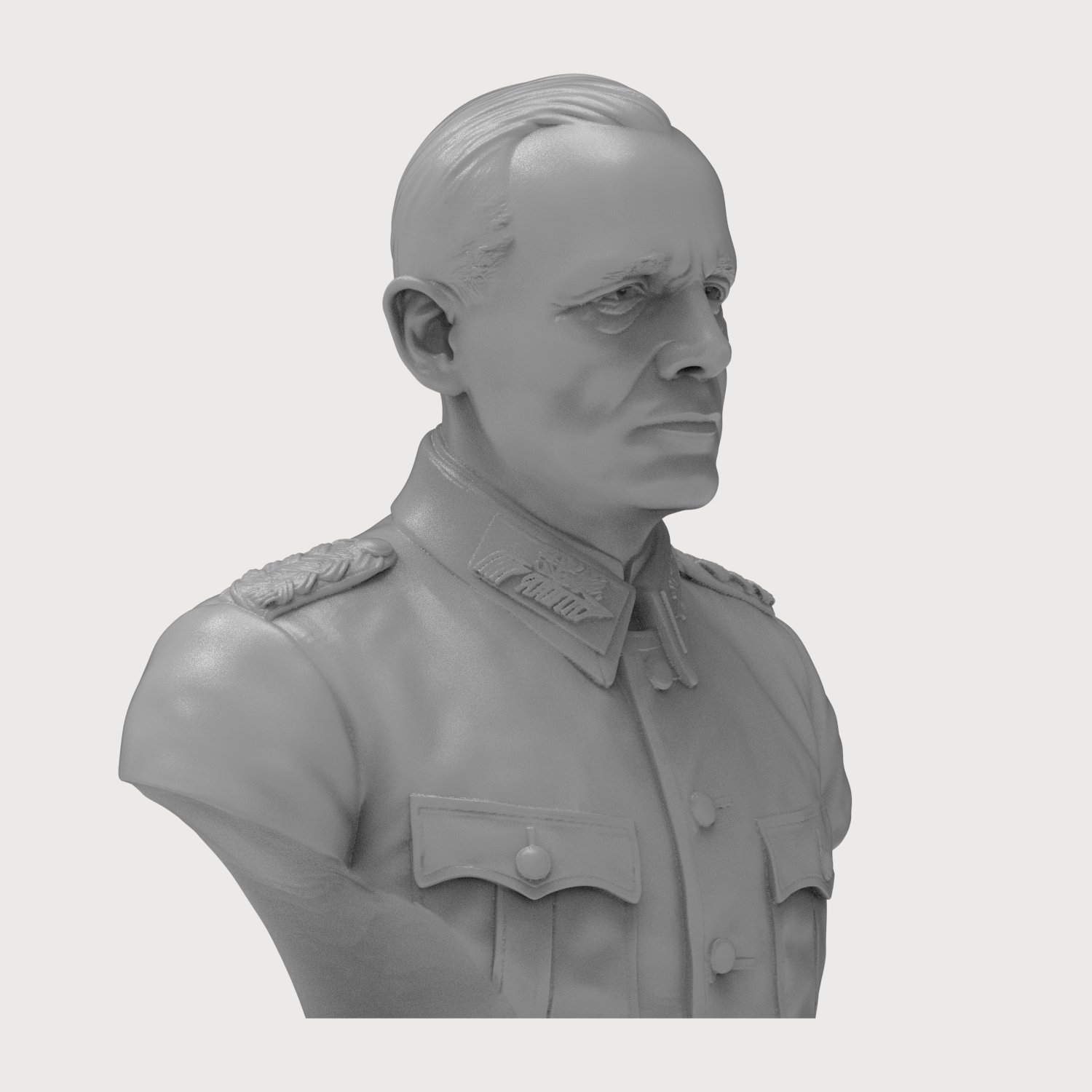 Erwin Rommel 3D Printable Bust 3D Model