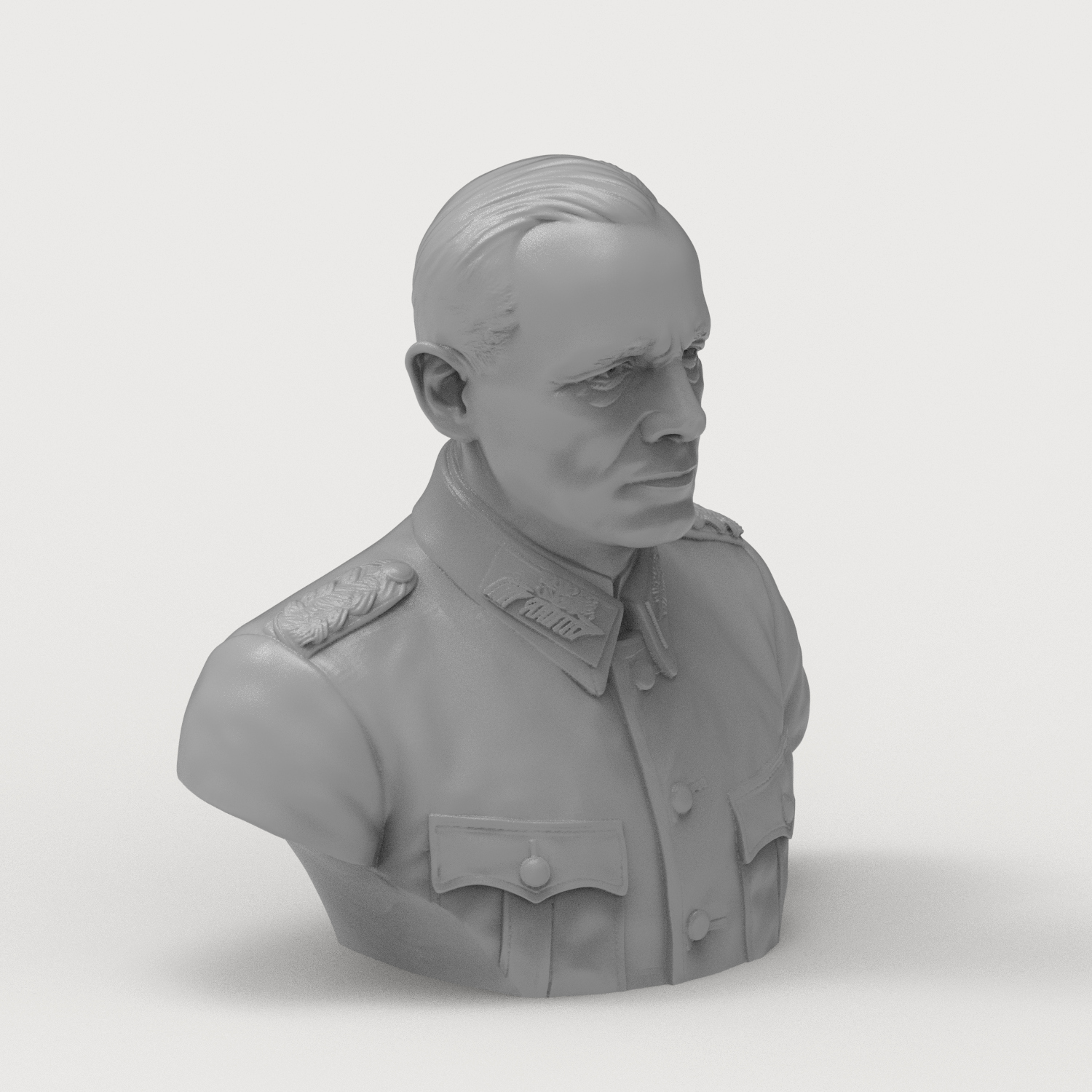 Erwin Rommel 3D Printable Bust 3D Model