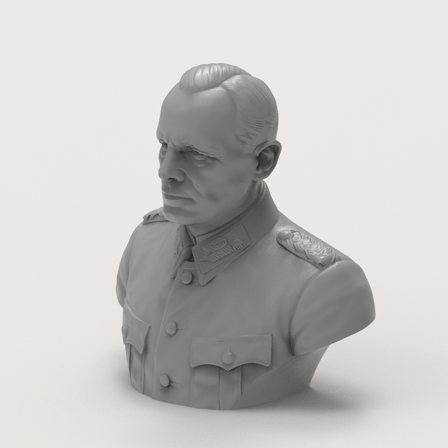 Erwin Rommel 3D Printable Bust 3D Model