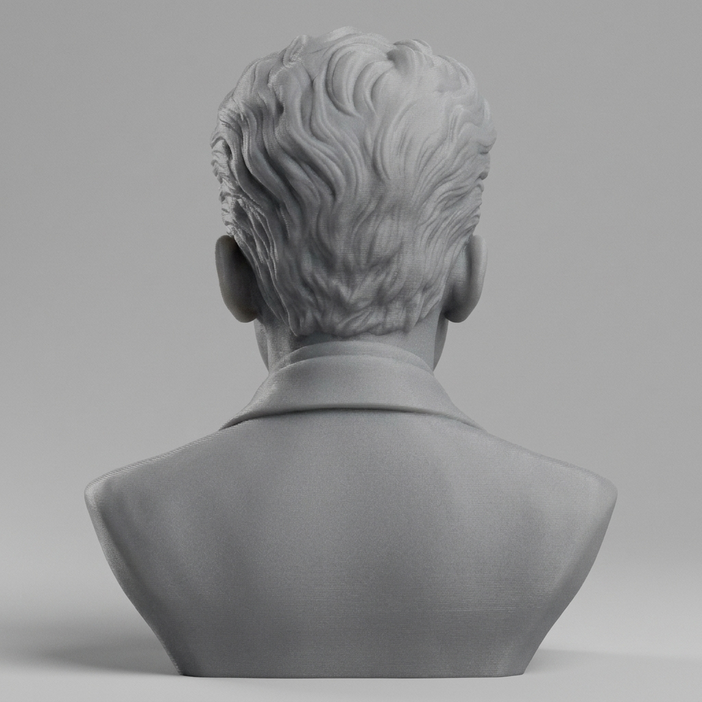 Erwin Schrödinger 3D Printable Bust 3D Model