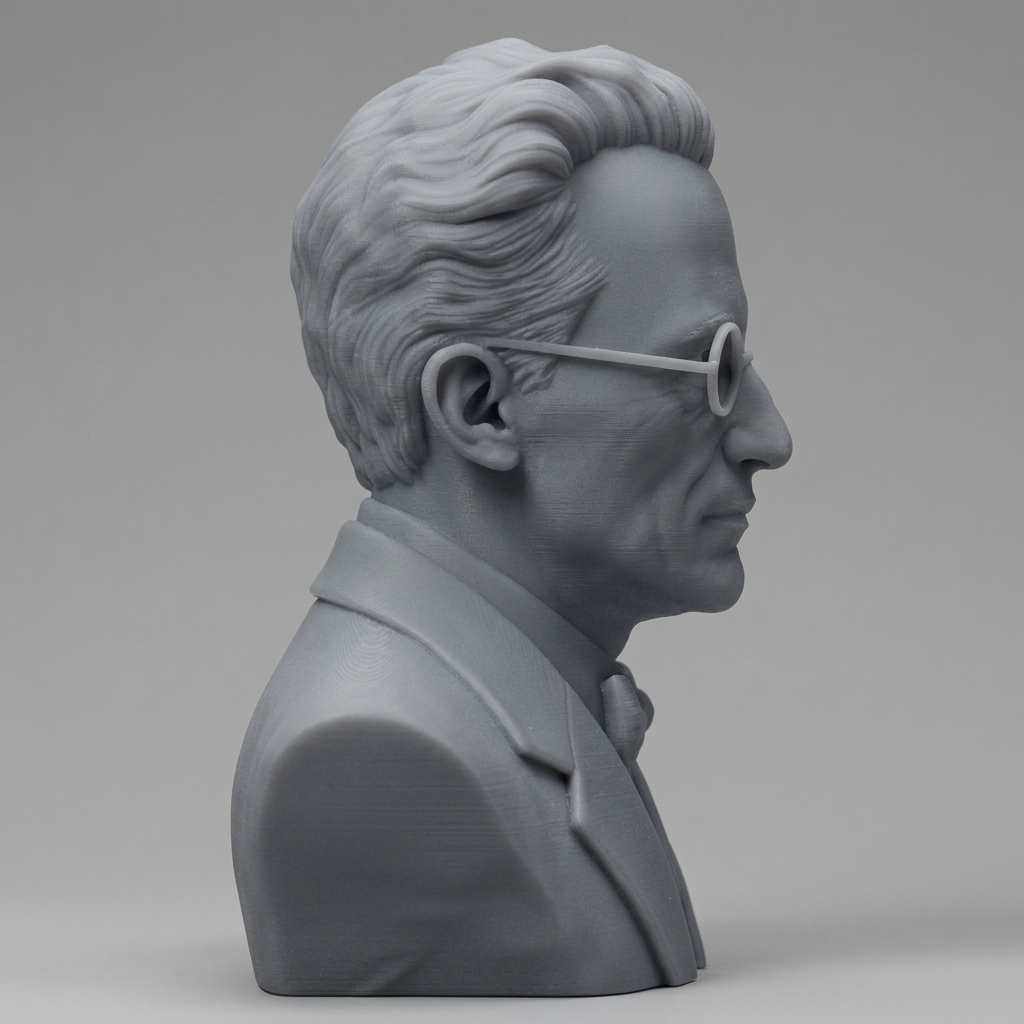 Erwin Schr&oumldinger 3D Printable Bust 3D Model