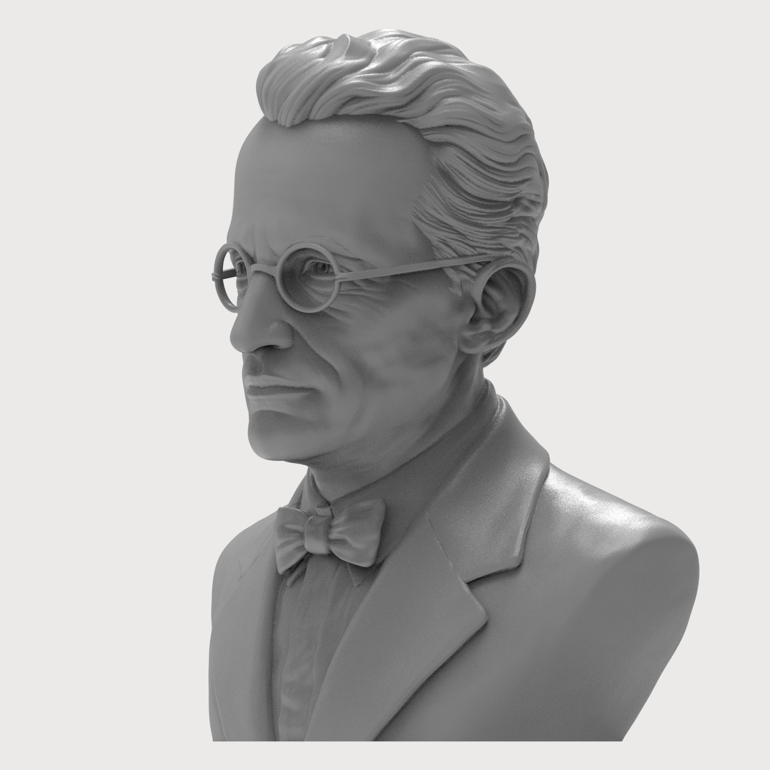 Erwin Schr&oumldinger 3D Printable Bust 3D Model