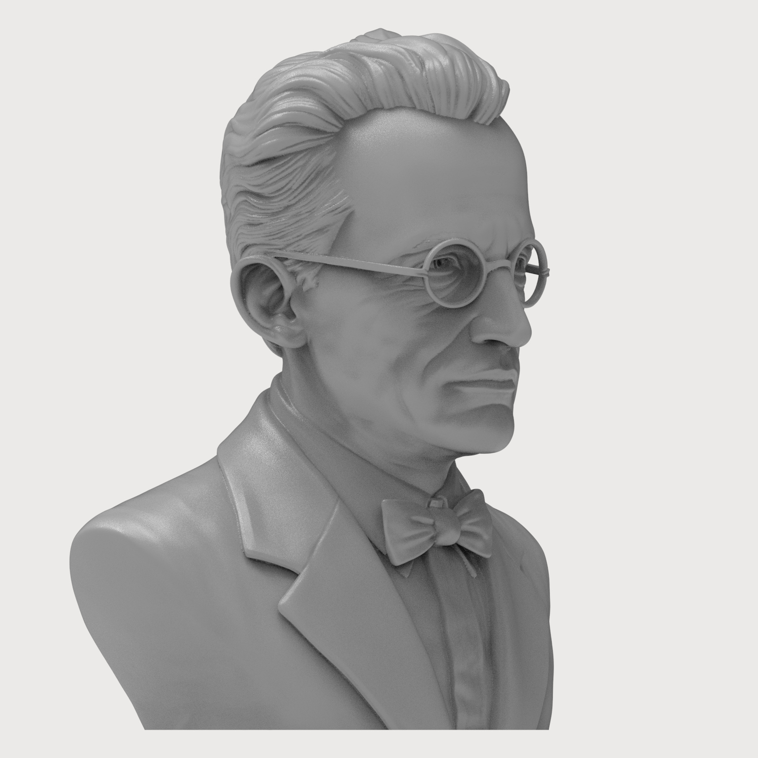 Erwin Schr&oumldinger 3D Printable Bust 3D Model