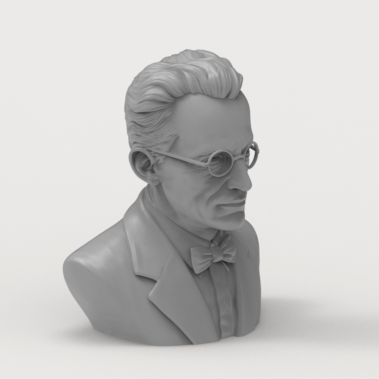Erwin Schrödinger 3D Printable Bust 3D Model