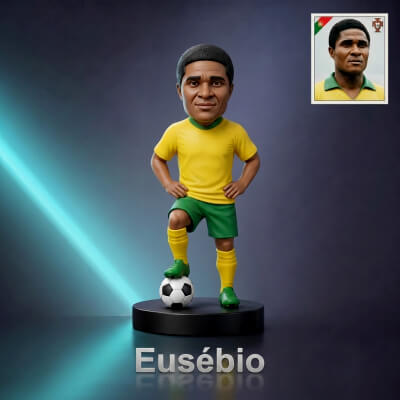 Eusébio Footballer Figurine 3D Print Model