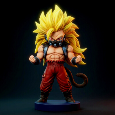 Evil Saiyan Cumber Chibi 3D Printable Model