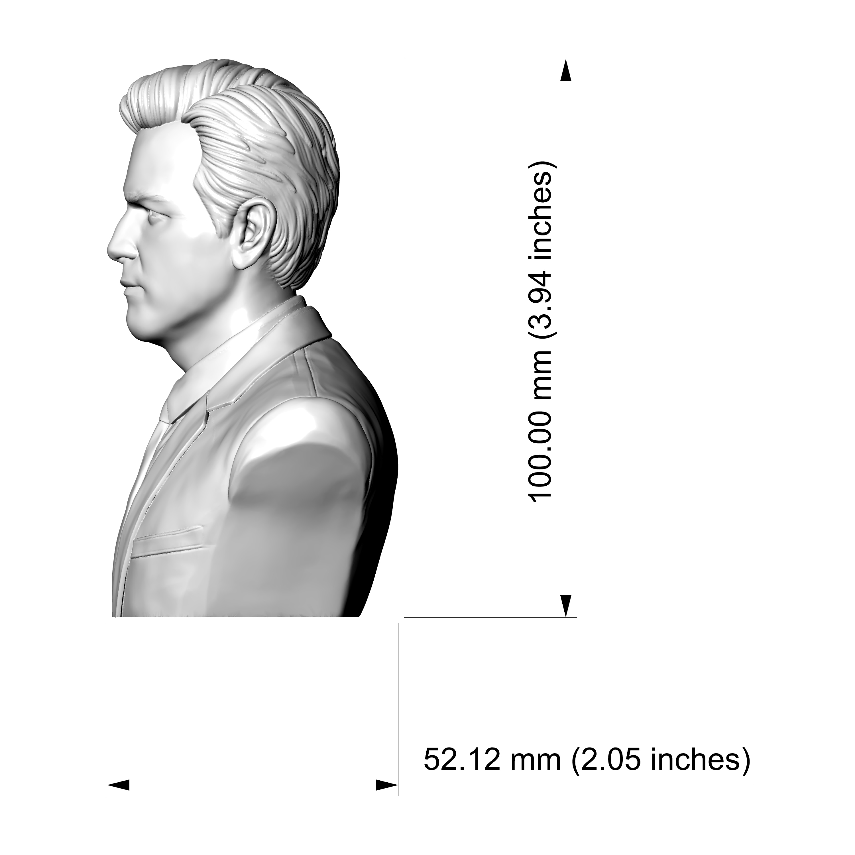 Ewan McGregor 3D Printable Bust 3D Model