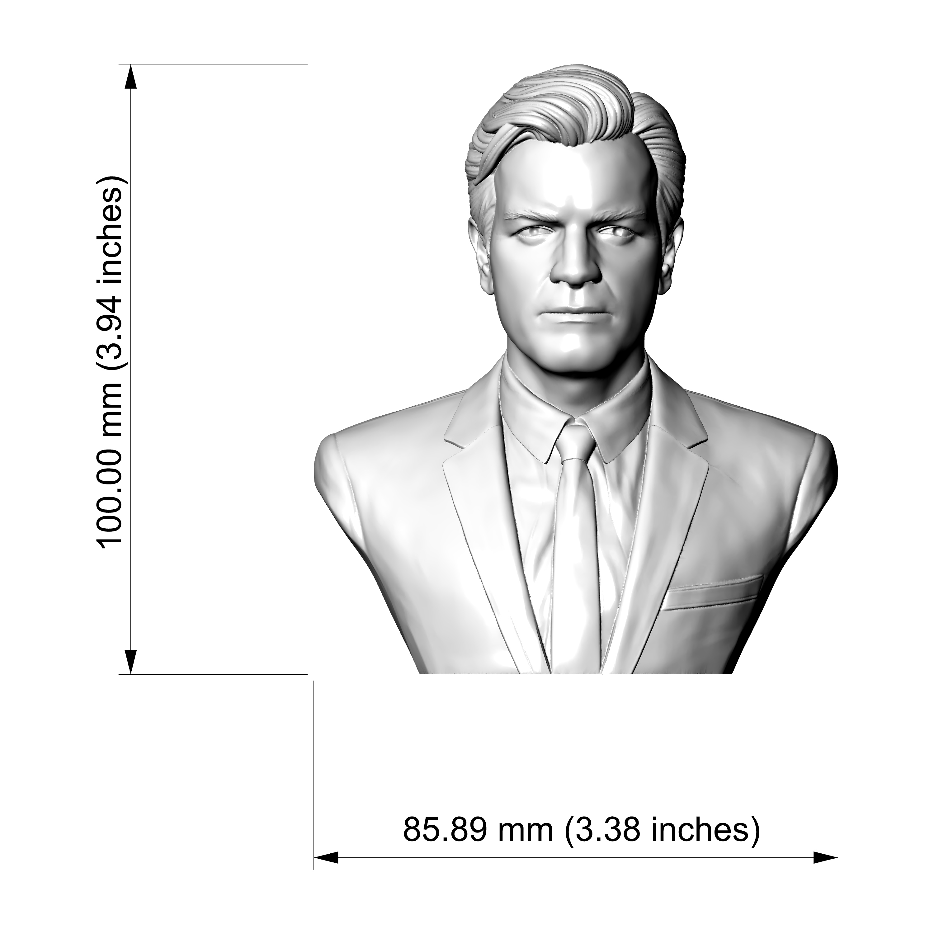 Ewan McGregor 3D Printable Bust 3D Model