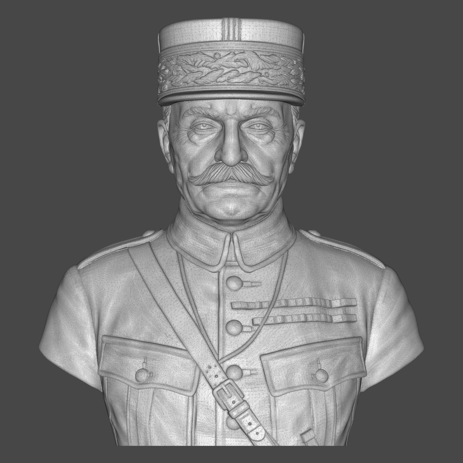 Ferdinand Foch 3D Printable Bust 3D Model