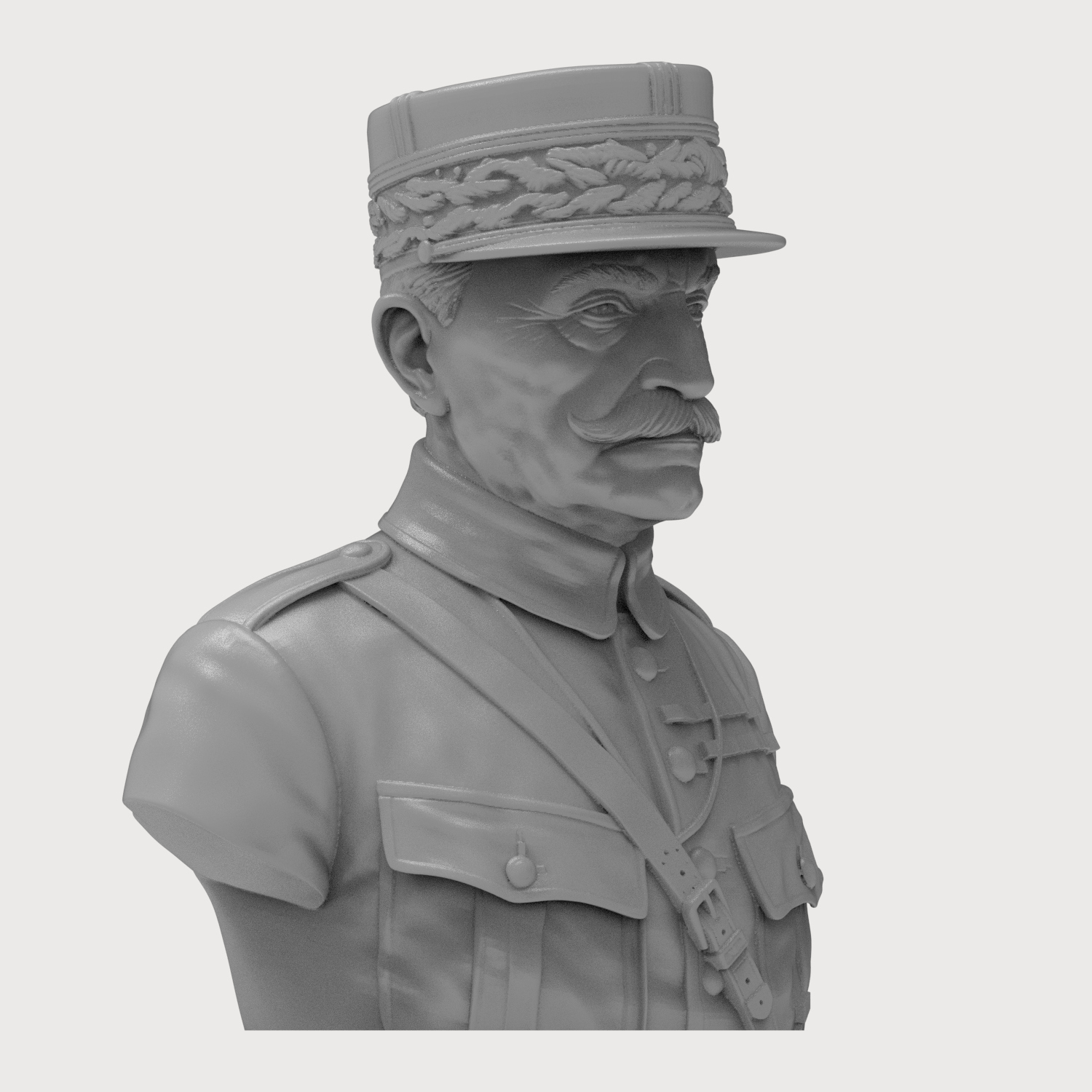 Ferdinand Foch 3D Printable Bust 3D Model