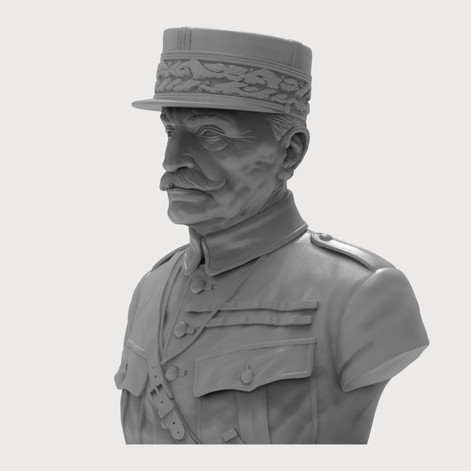 Ferdinand Foch 3D Printable Bust 3D Model
