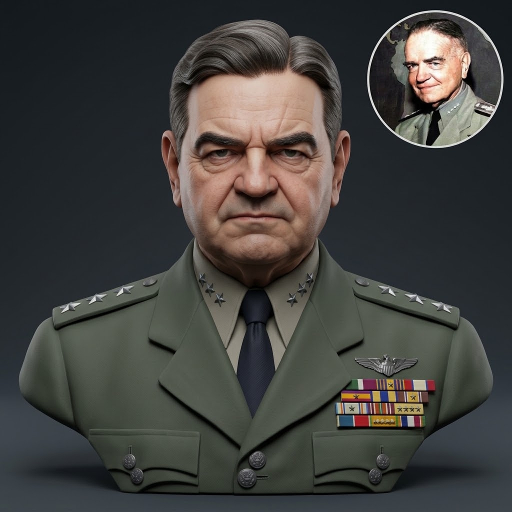 Fleet Admiral William Frederick Halsey 3D Printable Bust 3D Model
