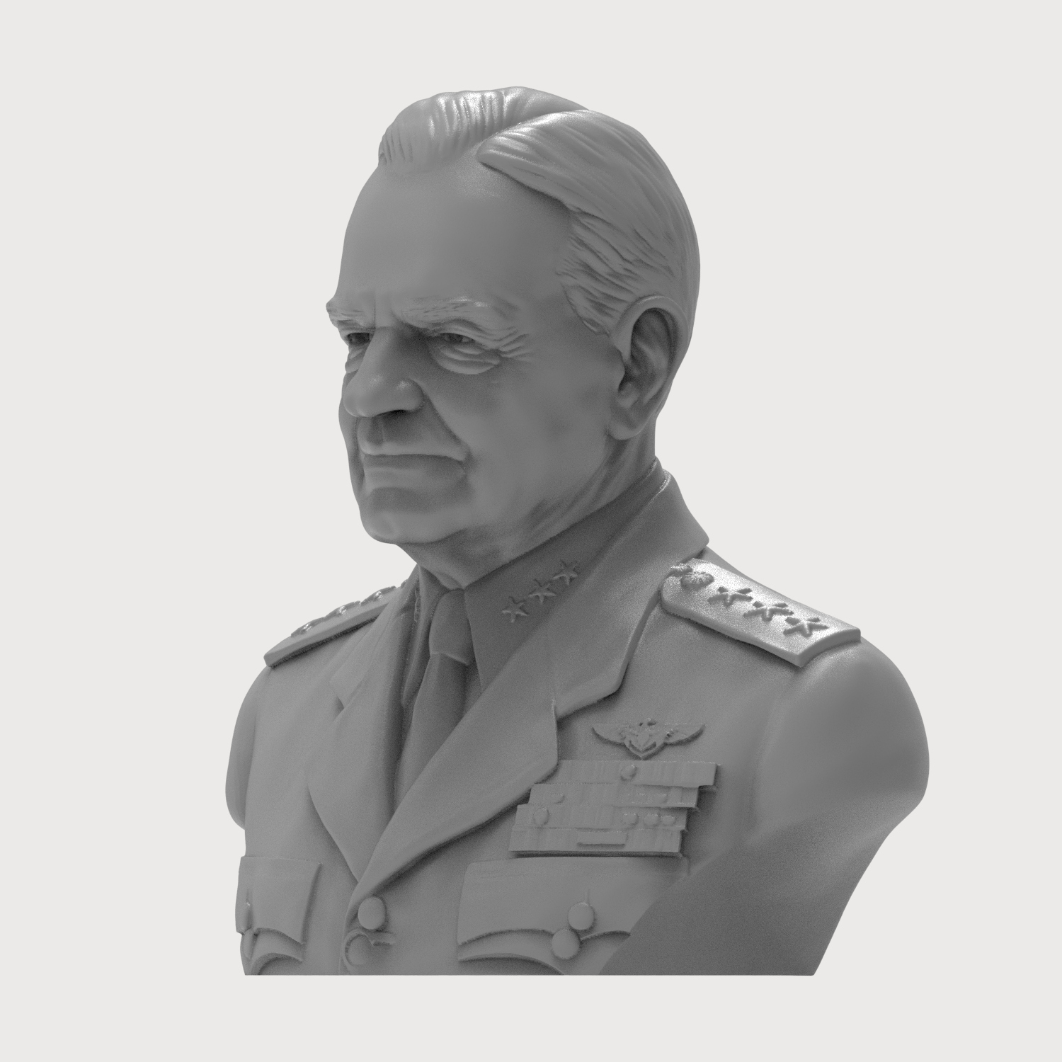Fleet Admiral William Frederick Halsey 3D Printable Bust 3D Model