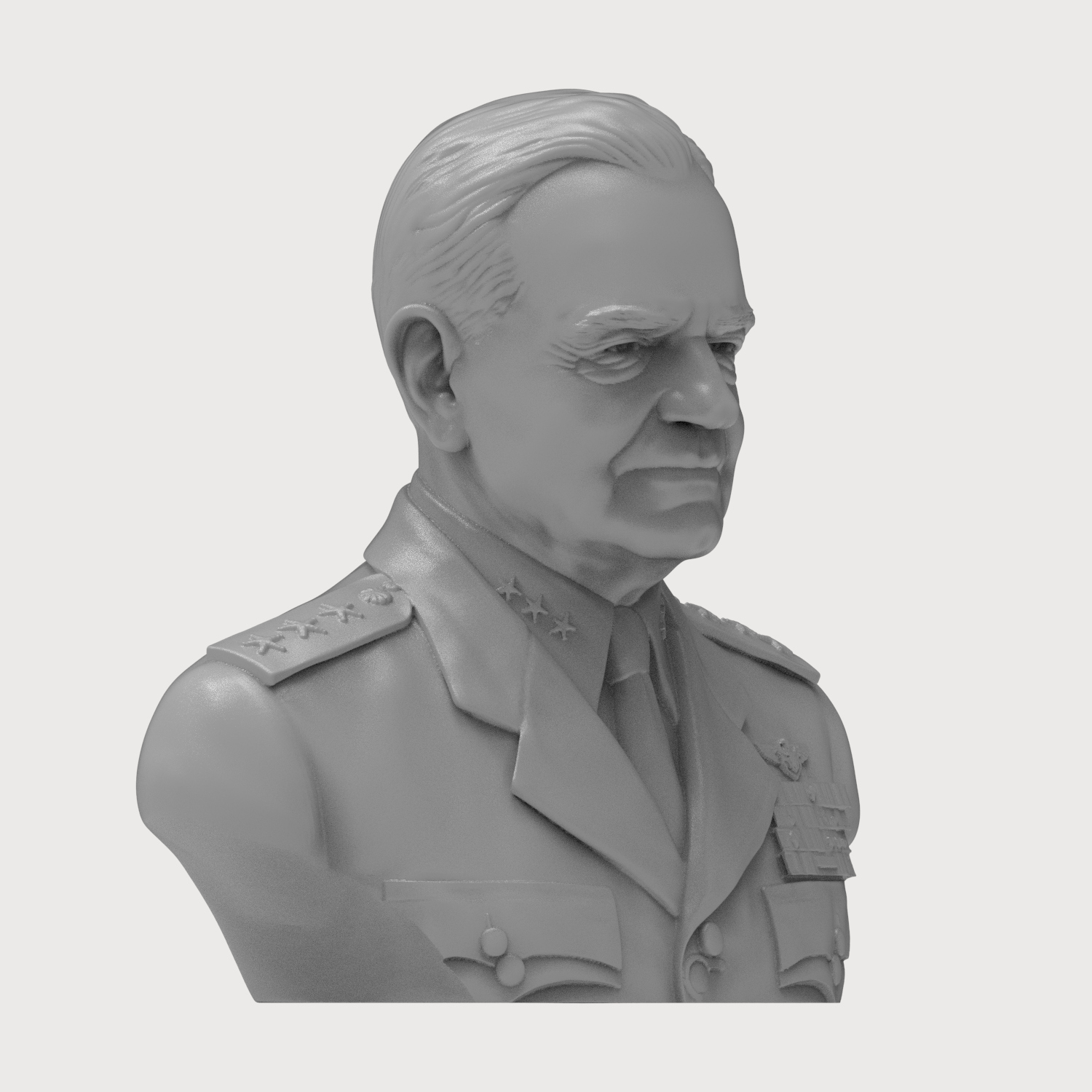 Fleet Admiral William Frederick Halsey 3D Printable Bust 3D Model