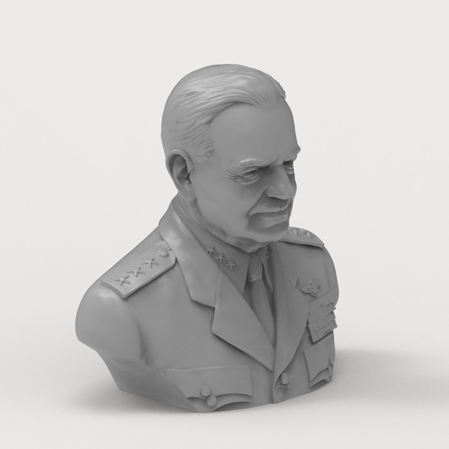 Fleet Admiral William Frederick Halsey 3D Printable Bust 3D Model
