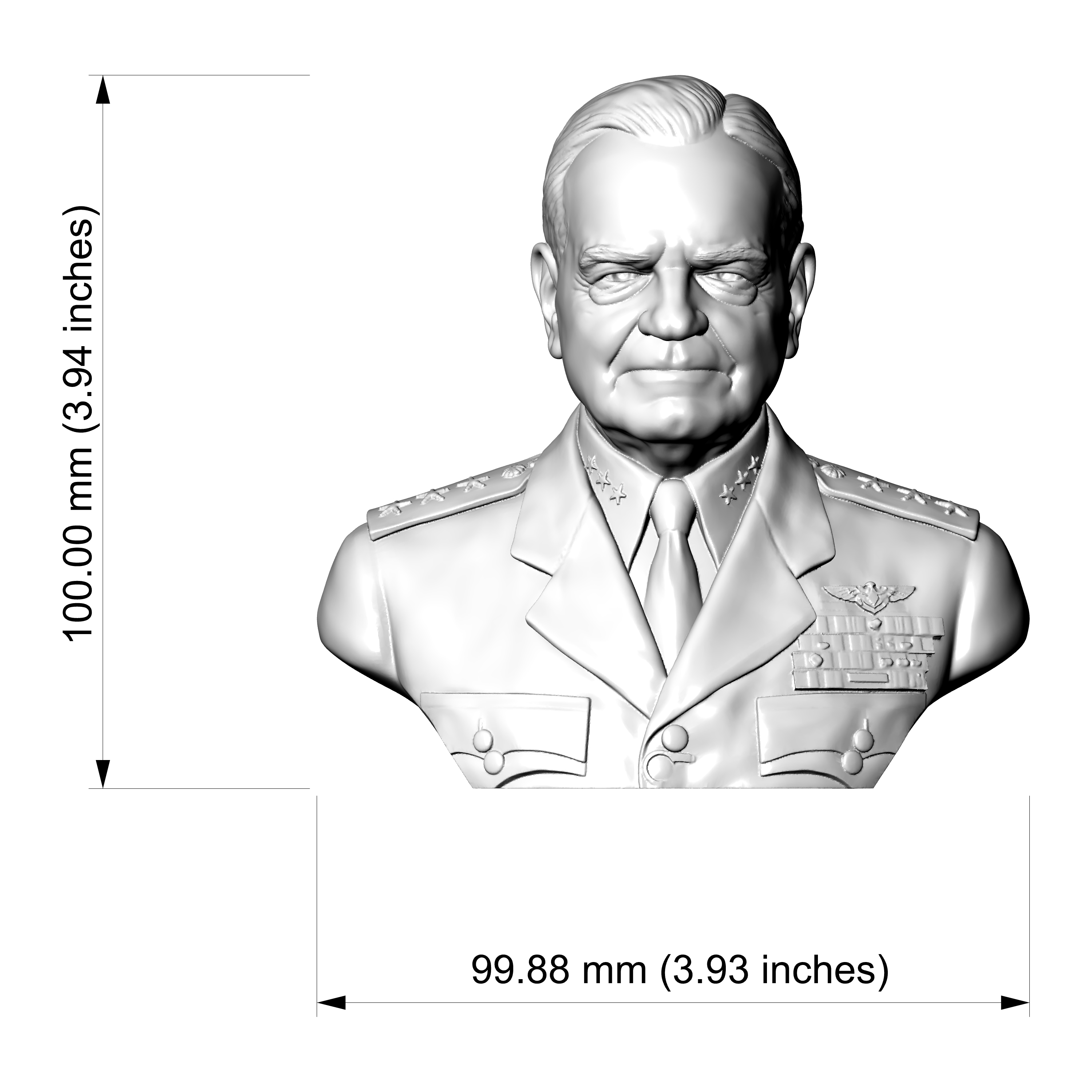 Fleet Admiral William Frederick Halsey 3D Printable Bust 3D Model