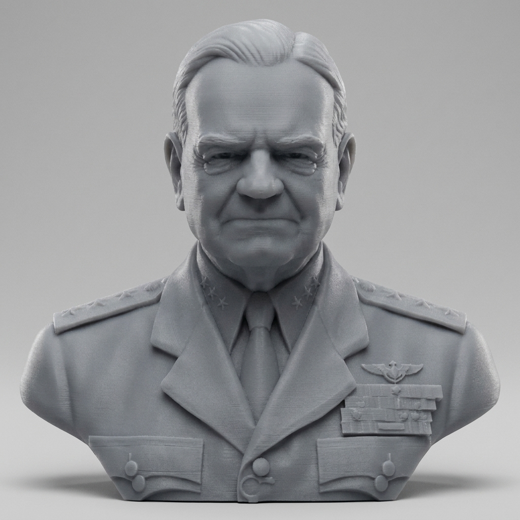 Fleet Admiral William Frederick Halsey 3D Printable Bust 3D Model