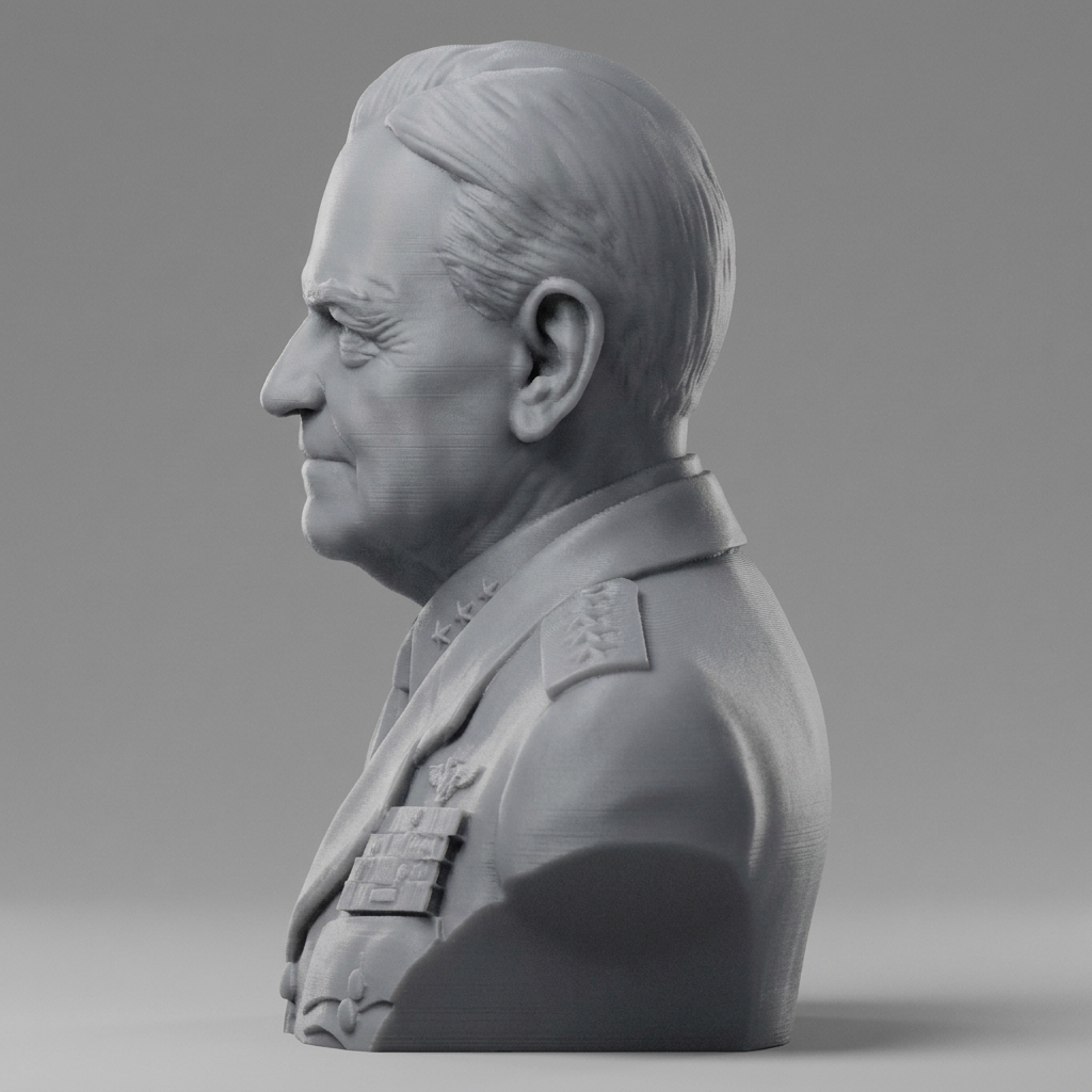 Fleet Admiral William Frederick Halsey 3D Printable Bust 3D Model