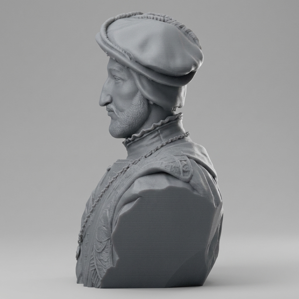 Francis I King of France Portrait Bust 3D Model