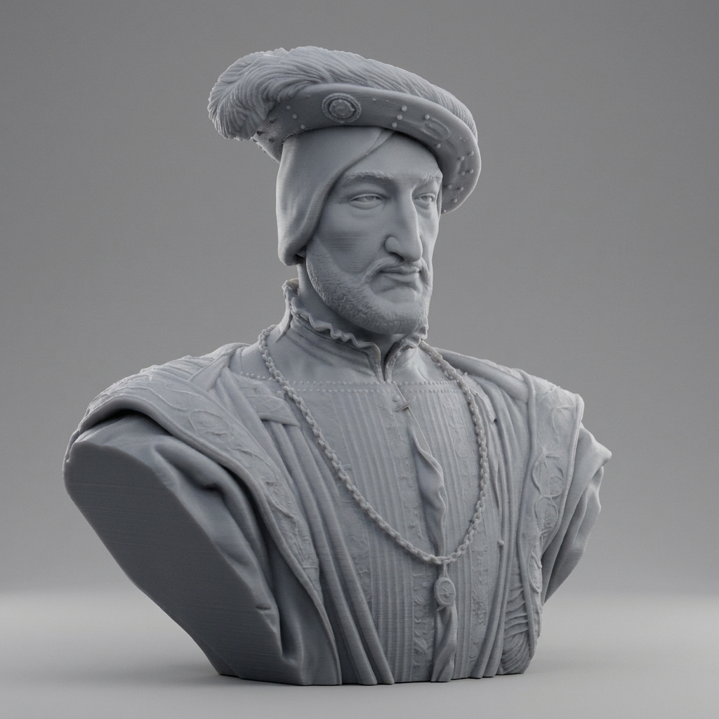 Francis I King of France Portrait Bust 3D Model