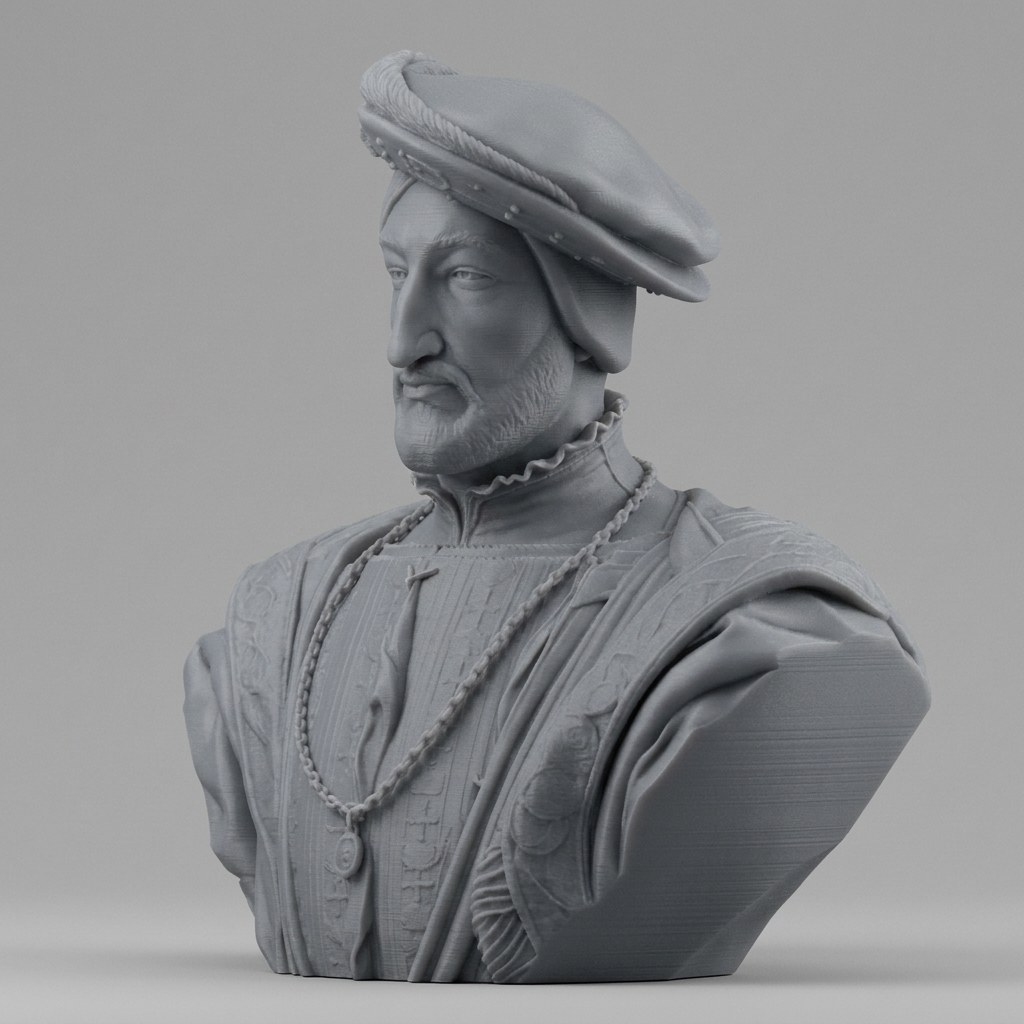 Francis I King of France Portrait Bust 3D Model
