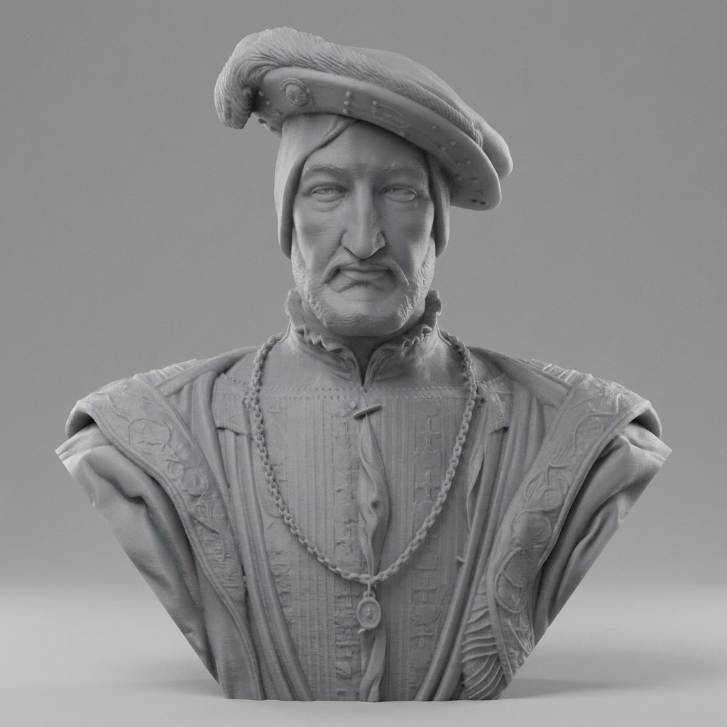 Francis I King of France Portrait Bust 3D Model