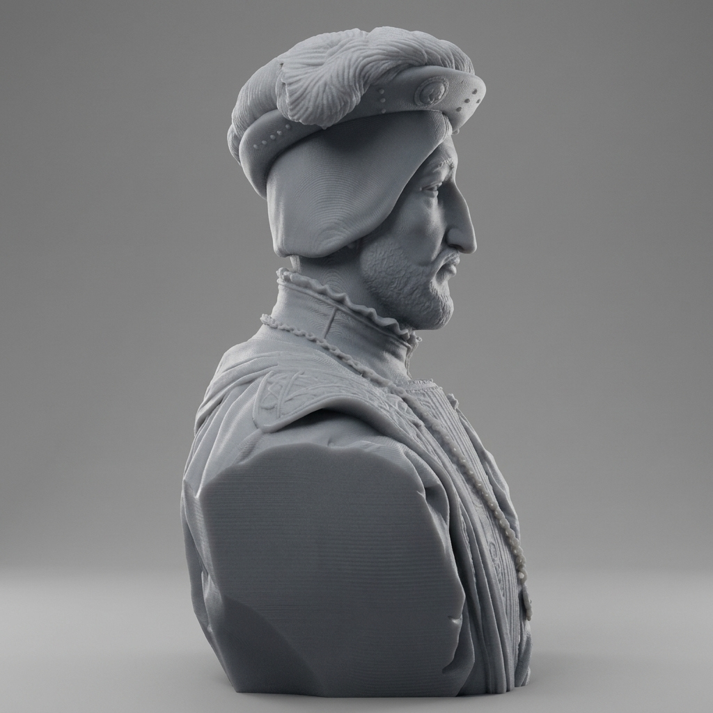 Francis I King of France Portrait Bust 3D Model