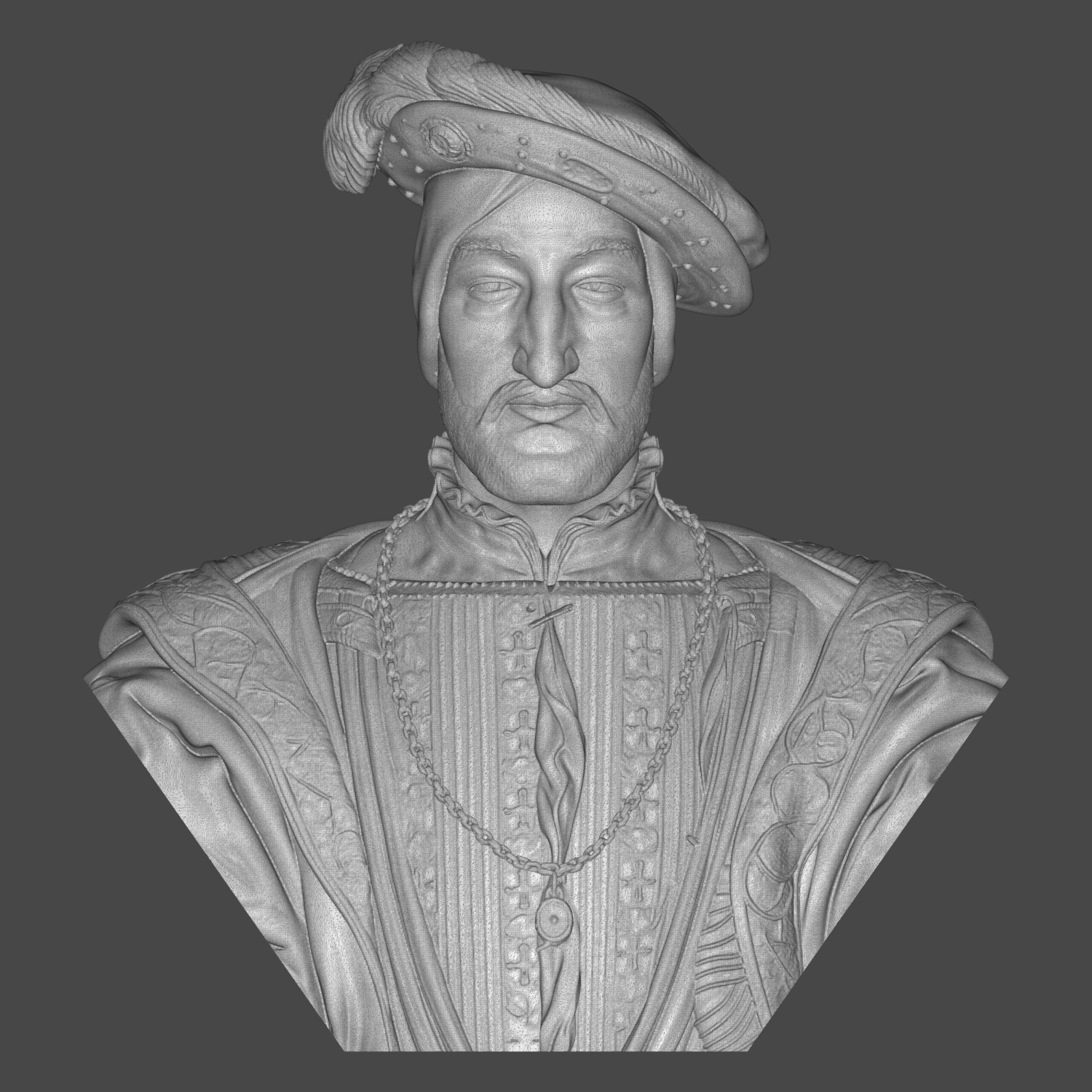 Francis I King of France Portrait Bust 3D Model