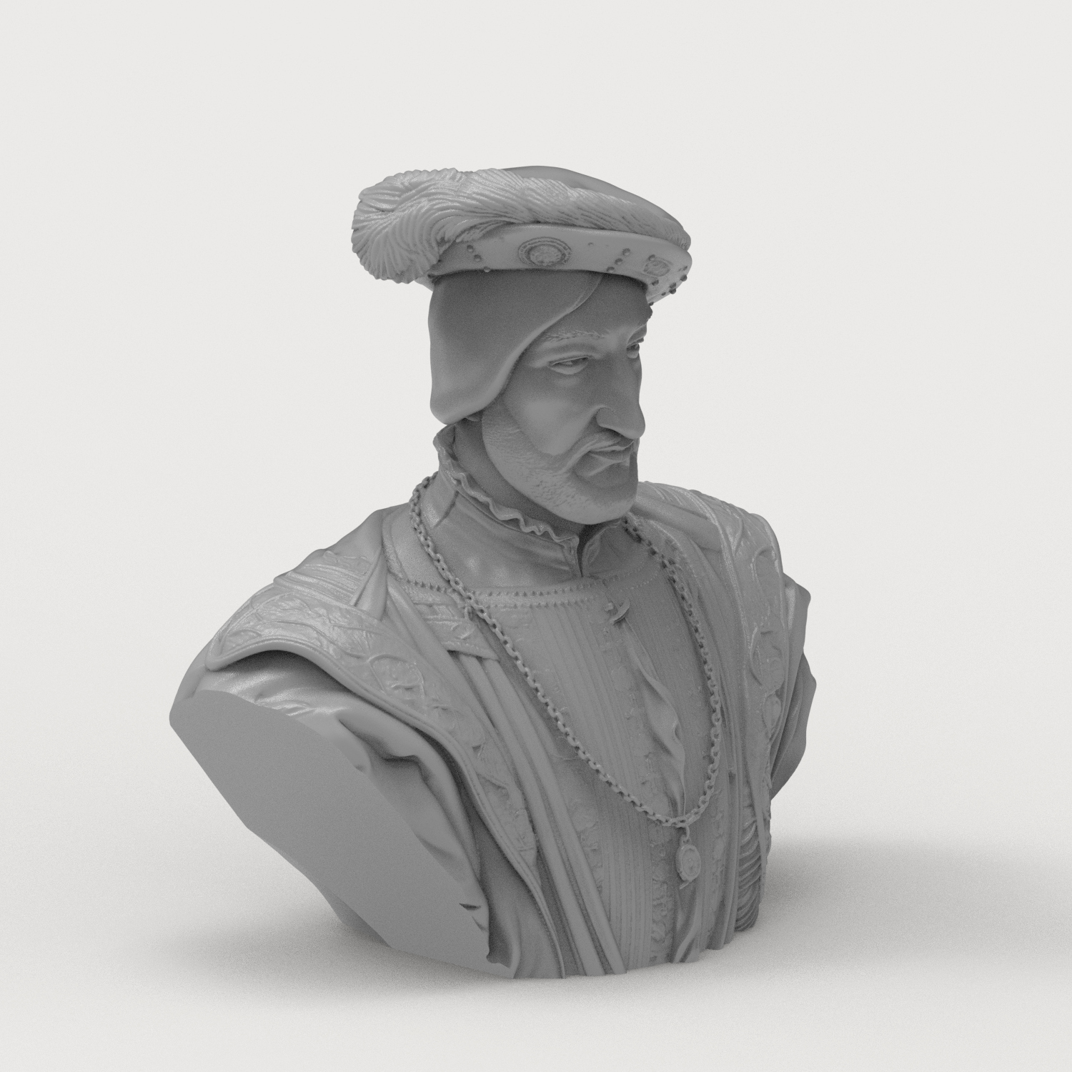 Francis I King of France Portrait Bust 3D Model