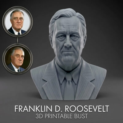 Franklin D. Roosevelt 3D Printable Bust