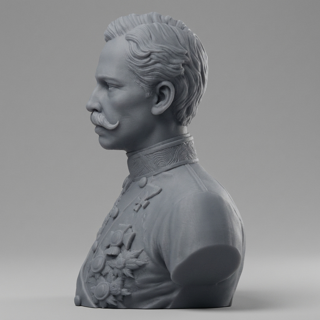 Franz Joseph I Emperor of Austria 3D Printable Bust 3D Model