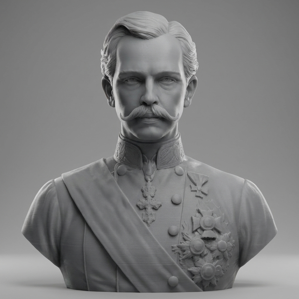 Franz Joseph I Emperor of Austria 3D Printable Bust 3D Model