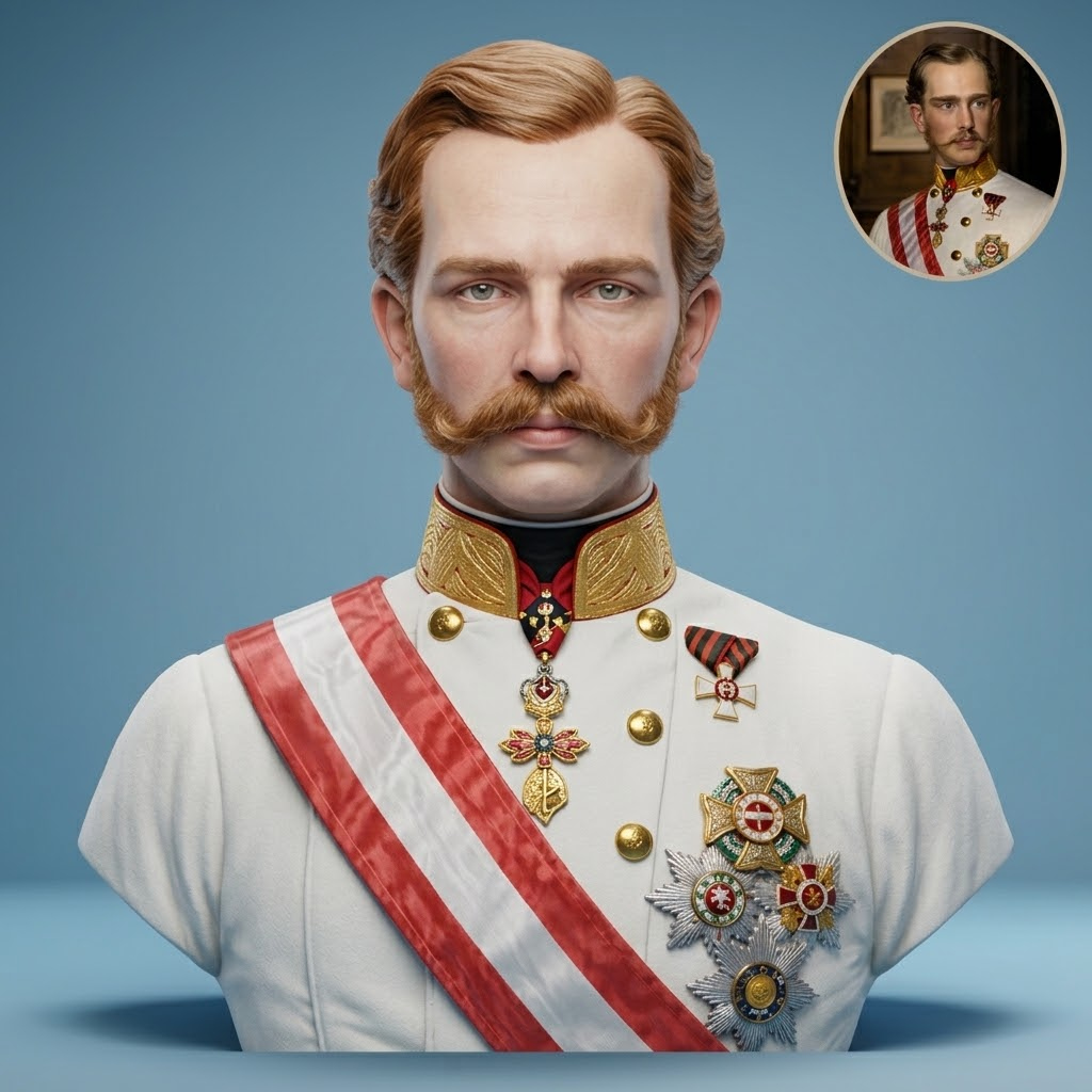 Franz Joseph I Emperor of Austria 3D Printable Bust 3D Model