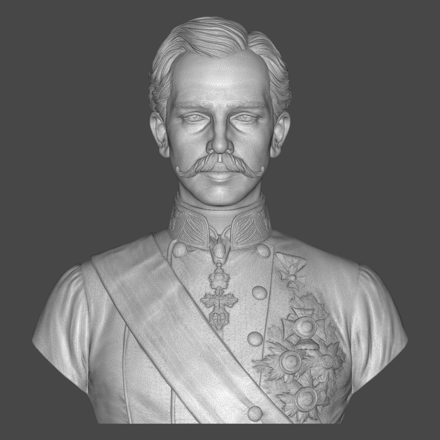 Franz Joseph I Emperor of Austria 3D Printable Bust 3D Model