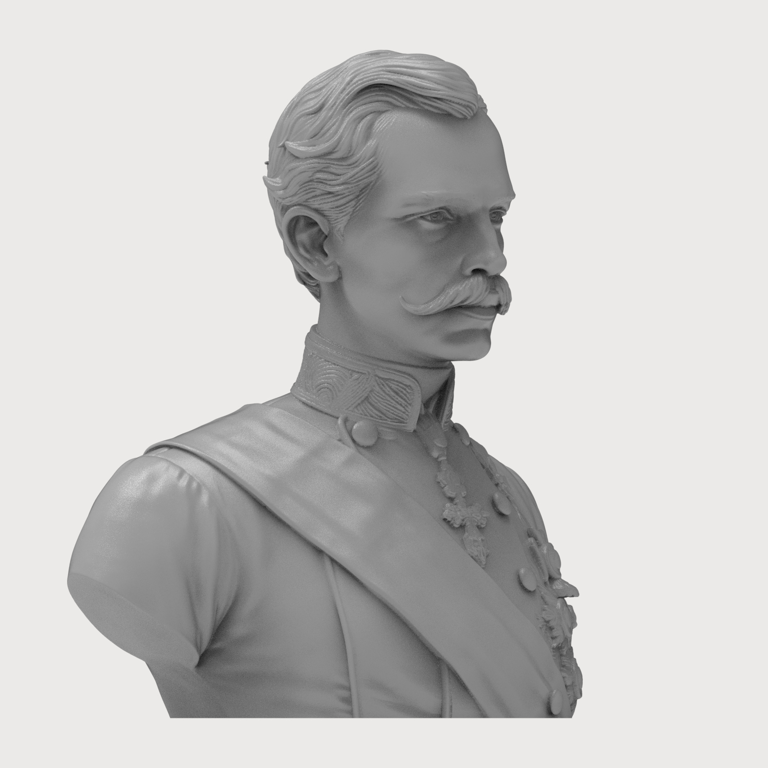 Franz Joseph I Emperor of Austria 3D Printable Bust 3D Model