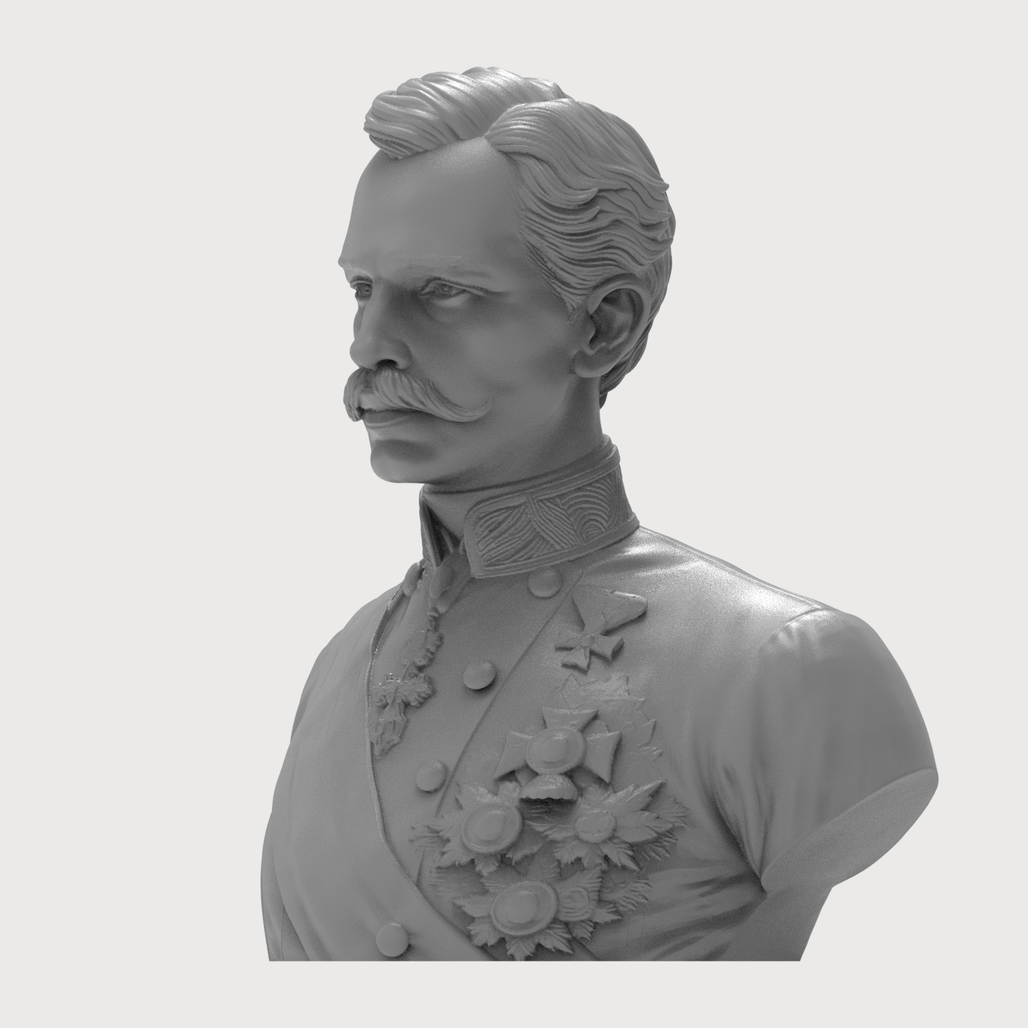 Franz Joseph I Emperor of Austria 3D Printable Bust 3D Model