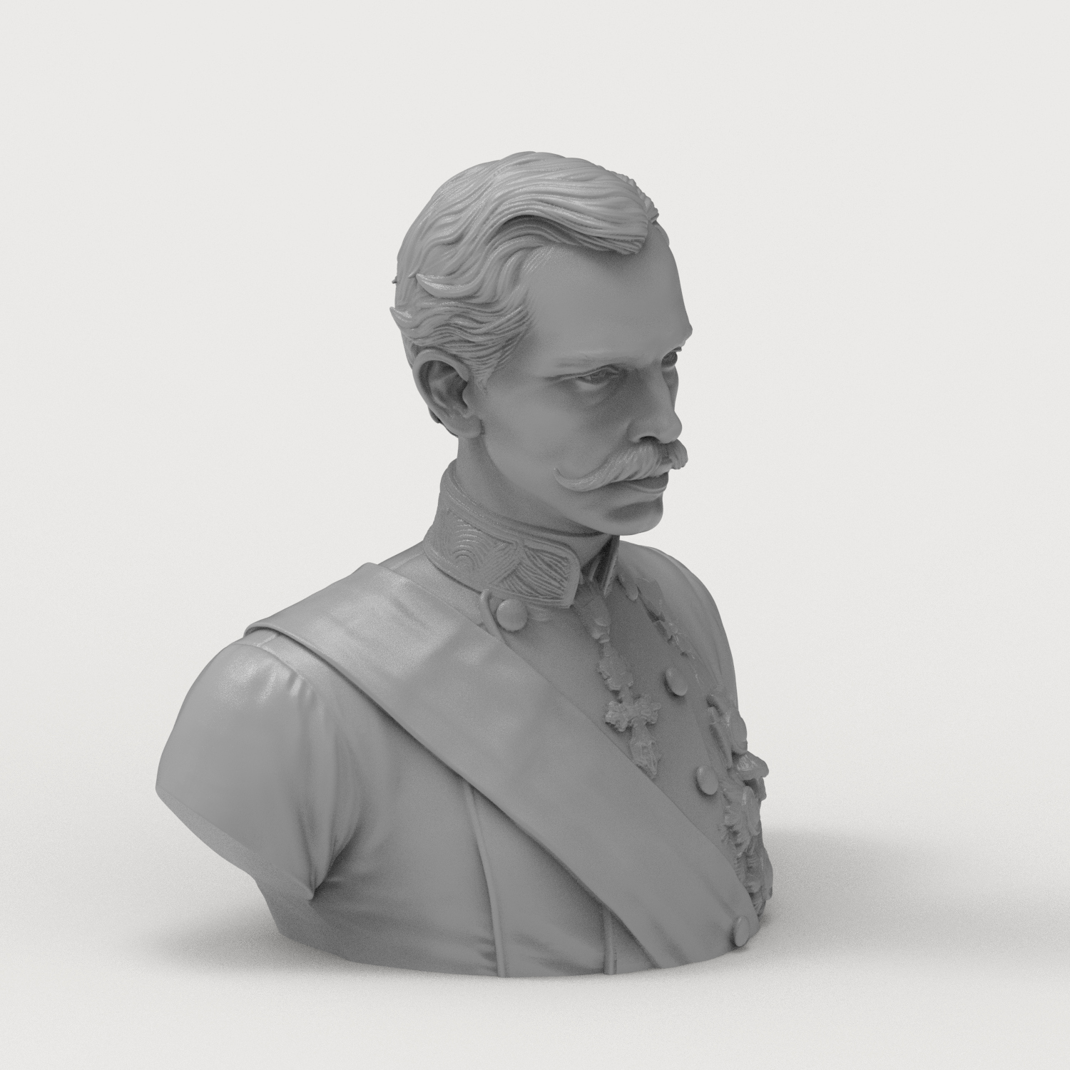 Franz Joseph I Emperor of Austria 3D Printable Bust 3D Model