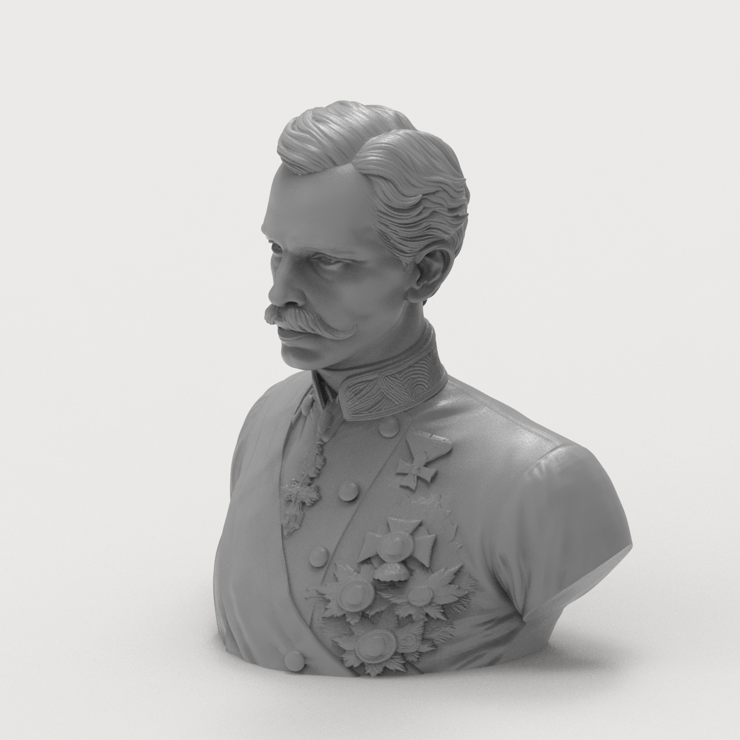 Franz Joseph I Emperor of Austria 3D Printable Bust 3D Model