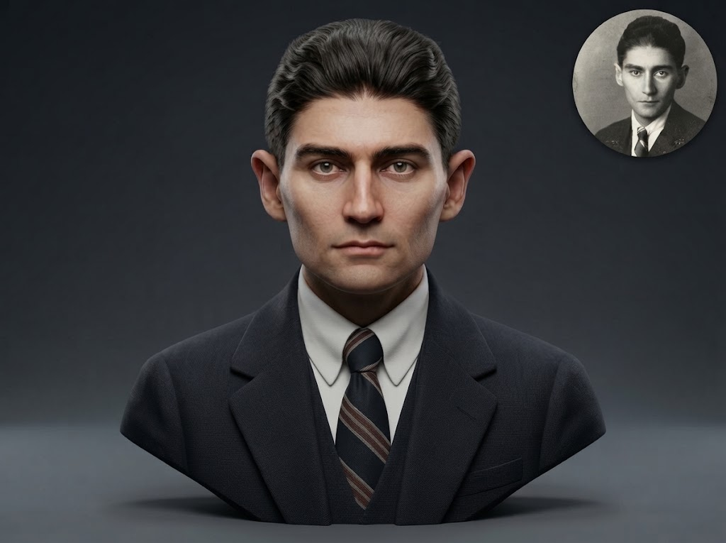 Franz Kafka 3D Printable Bust 3D Model