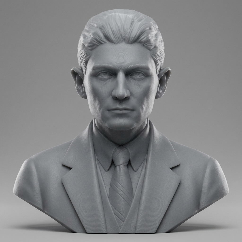 Franz Kafka 3D Printable Bust 3D Model