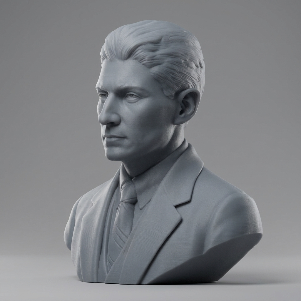 Franz Kafka 3D Printable Bust 3D Model