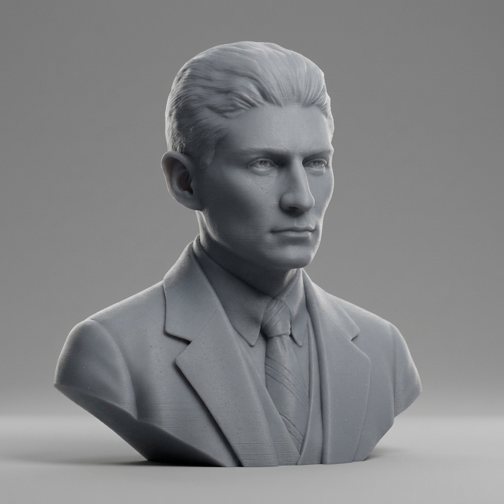 Franz Kafka 3D Printable Bust 3D Model